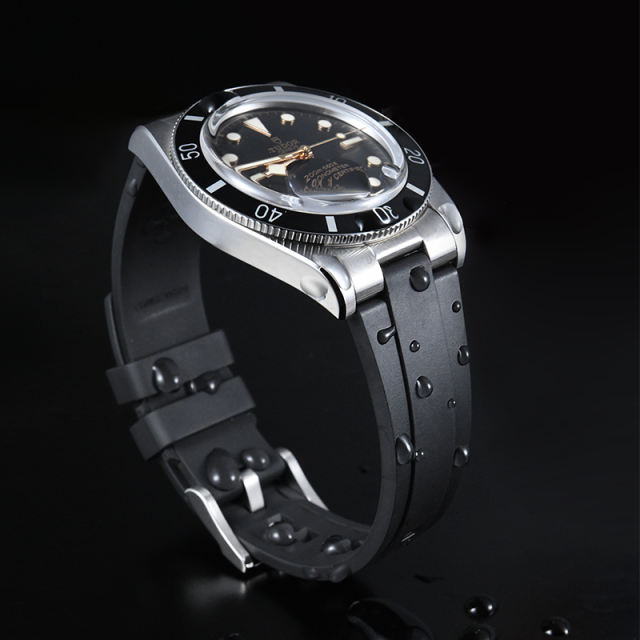 Rubber Strap For Tudor Black Bay 54 37mm M79000N Tang Buckle