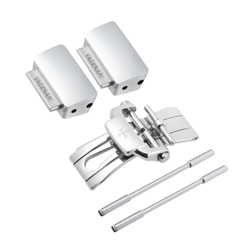 VAGENARI Stainless Steel End Piece for Nautilus 5726 (with Folding Clasp + 2 Screw Bars)
