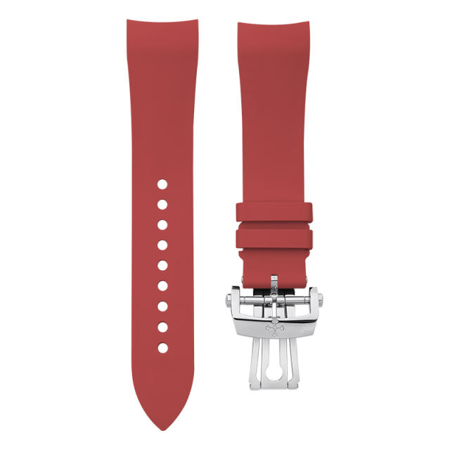 (Curved End) Rubber strap for Blancpain Fifty Fathoms 5066 45mm