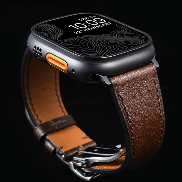 Vagenari Leather strap for Apple watch 44/45/49mm