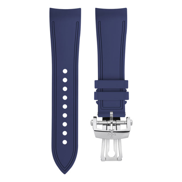 (Curved End) Rubber strap for Blancpain Fifty Fathoms 5000 43mm
