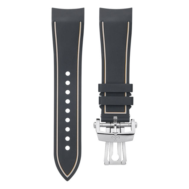(Curved End) Rubber strap for Blancpain Fifty Fathoms 5000 43mm
