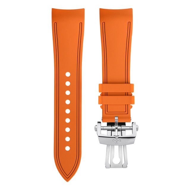 (Curved End) Rubber strap for Blancpain Fifty Fathoms 5000 43mm