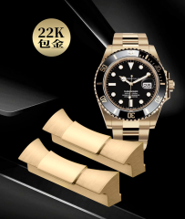 Vagenari 904 steel endlink For Rolex Submariner 126618 22K yellow gold Wapped