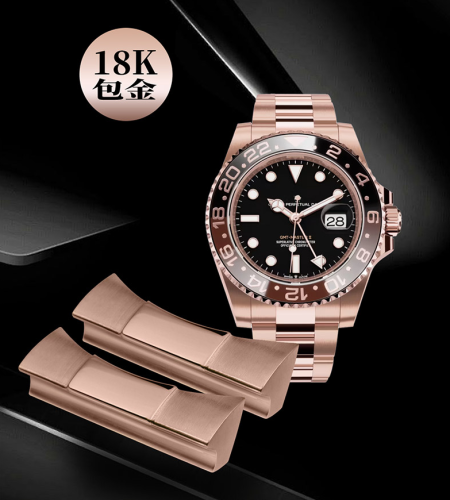 Vagenari 904 steel endlink For Rolex 126715 18K Rose Gold Wrapped