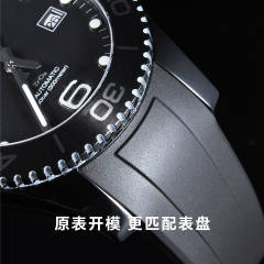 Rubber Strap For Longines HydroConquest 43mm Ceramic casing L3.784.4.56.9