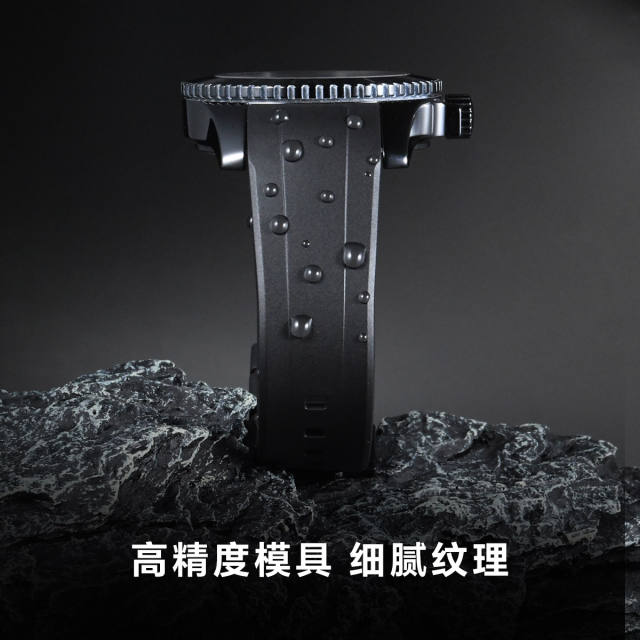 Rubber Strap For Longines HydroConquest 43mm Ceramic casing L3.784.4.56.9