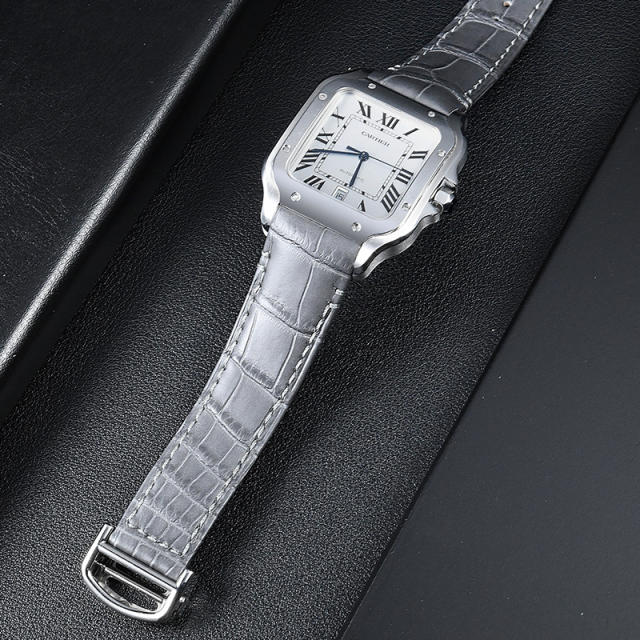 Vagenari Alligator strap for Cartier Santos De Large 39.8mm