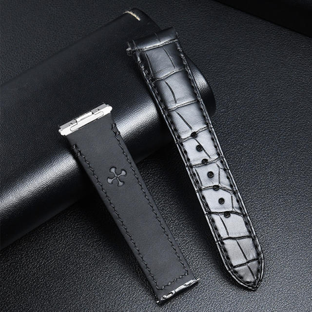 Vagenari Alligator strap for Cartier Santos De Large 39.8mm