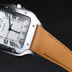 Vagenari calf leather strap for Cartier Santos De Large 39.8mm