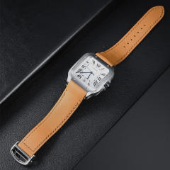 Vagenari calf leather strap for Cartier Santos De Large 39.8mm
