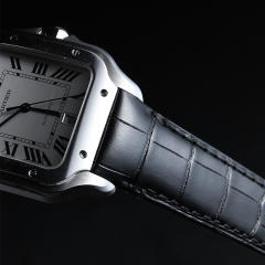 Vagenari Alligator strap for Cartier Santos De Large 39.8mm