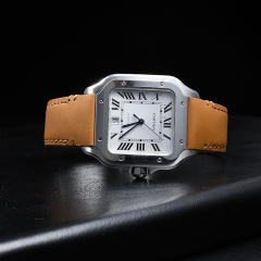 Vagenari calf leather strap for Cartier Santos De Large 39.8mm