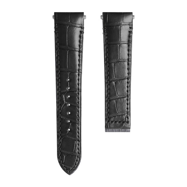 Vagenari Alligator strap for Cartier Santos De Large 39.8mm