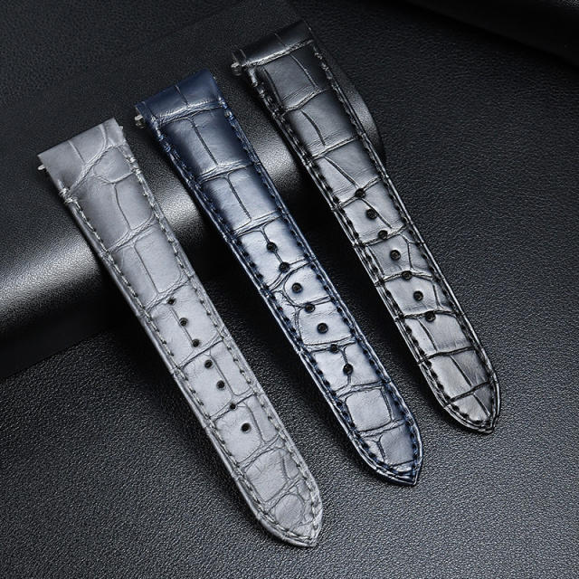 Vagenari Alligator strap for Cartier Santos De Large 39.8mm