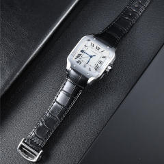 Vagenari Alligator strap for Cartier Santos De Large 39.8mm
