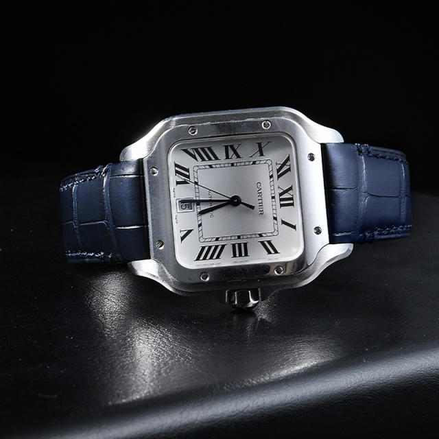 Vagenari Alligator strap for Cartier Santos De Large 39.8mm