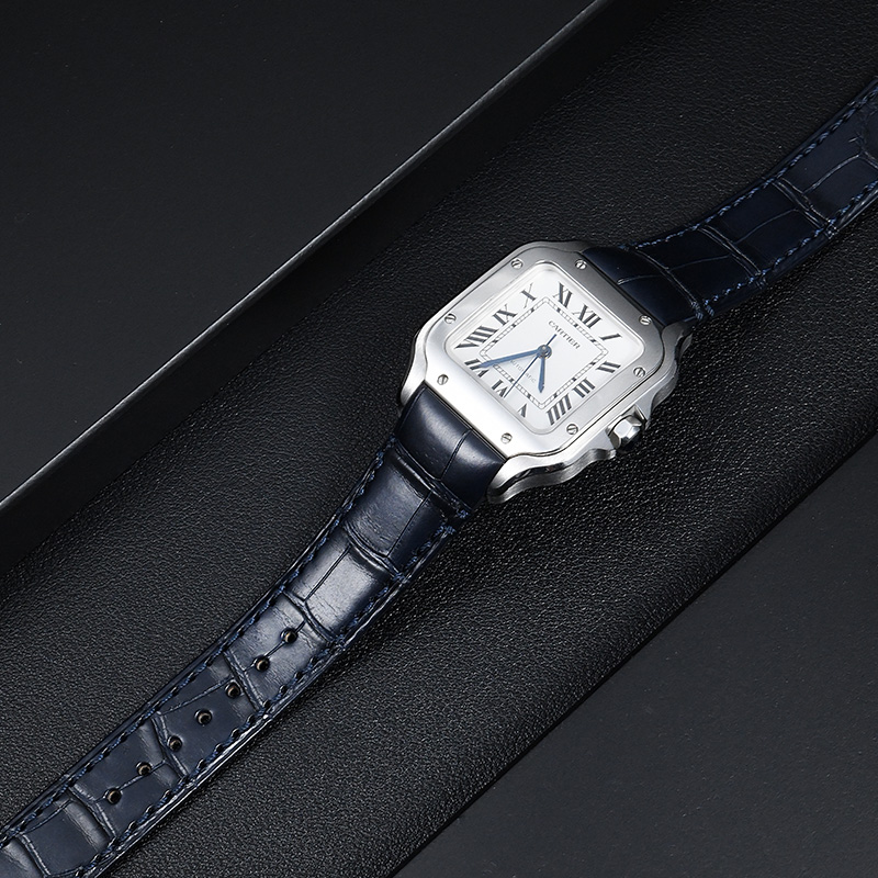Vagenari Alligator strap for Cartier Santos De Large 35.1mm WGSA0028/WGSA0012/WGSA0038/WJSA0006