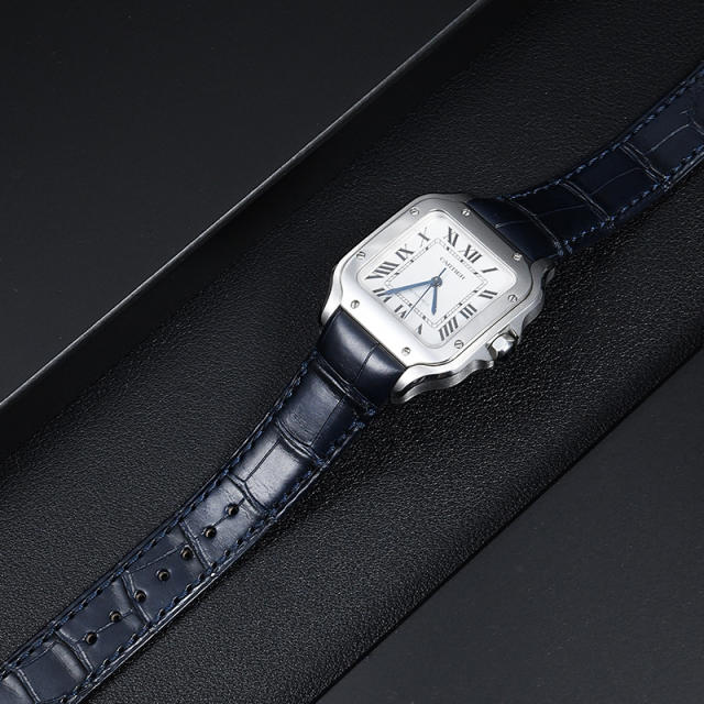 Vagenari Alligator strap for Cartier Santos De Large 35.1mm