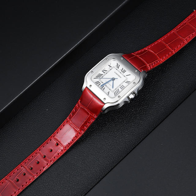 Vagenari Alligator strap for Cartier Santos De Large 35.1mm