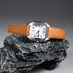 Vagenari calf leather strap for Cartier Santos De Large 35.1mm