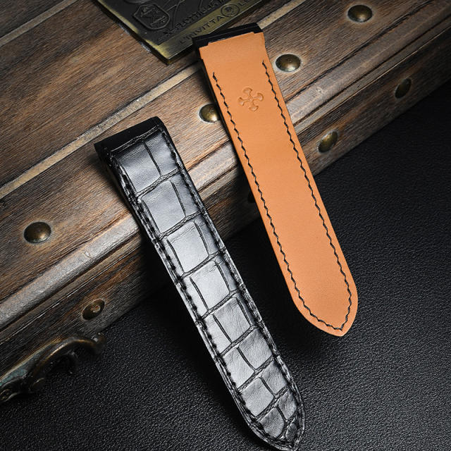 Vagenari Alligator strap for Cartier Santos De Large 41.3mm
