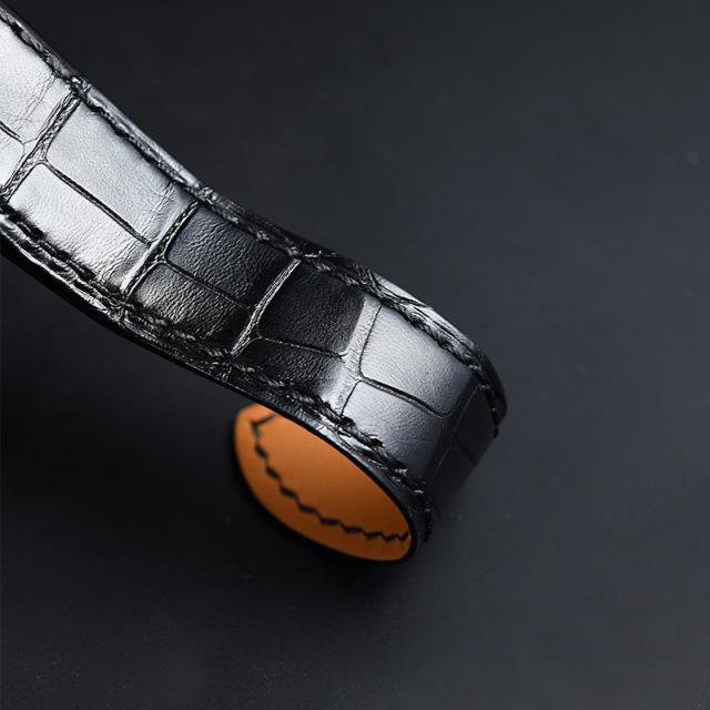 Vagenari Alligator strap for Cartier Santos De Large35.6mm W20106X8/W20126X8/W20107X7/W20108Y1