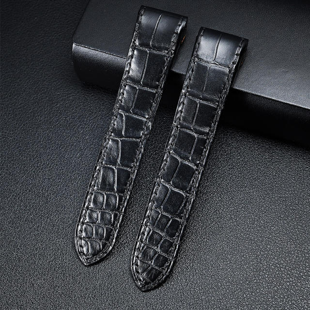 Vagenari Alligator strap for Cartier Santos De Large35.6mm W20106X8/W20126X8/W20107X7/W20108Y1