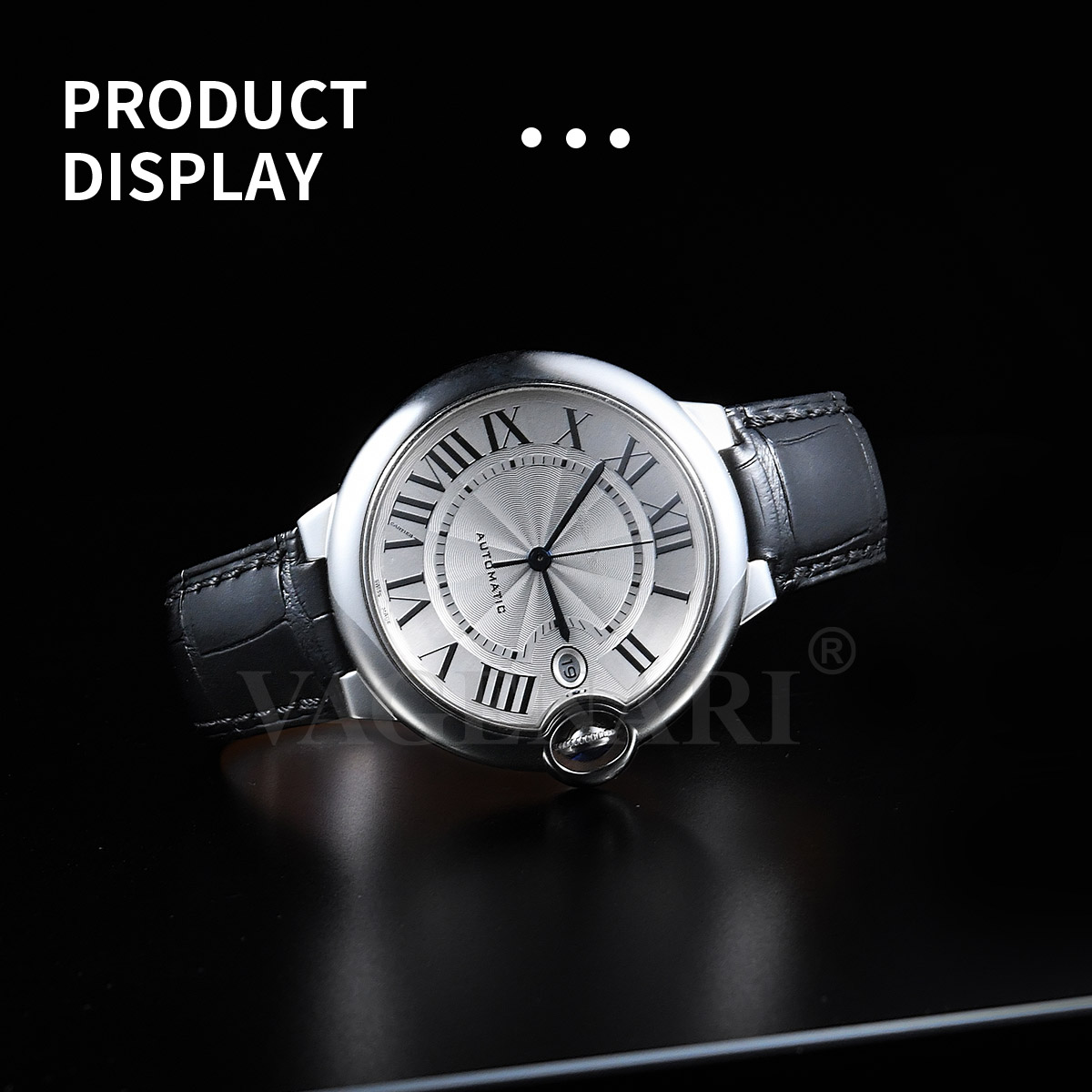 Vagenari Alligator strap for Cartier Ballon Bleu 40mm