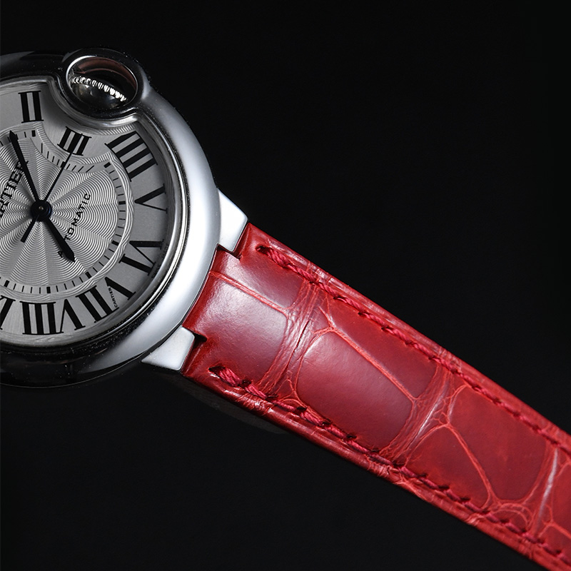 Vagenari Alligator strap for Cartier Ballon Bleu 33mm