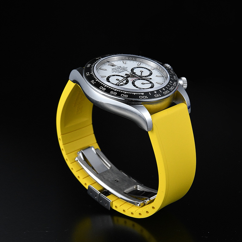 Universal Rubber strap Premium Folding clasp 18/19/20/21/22/23mm