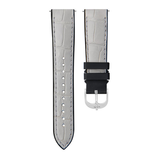 【Quick release spring bar】Premium Alligator with Rubber Strap For All Watches 19.20.21.22.23mm