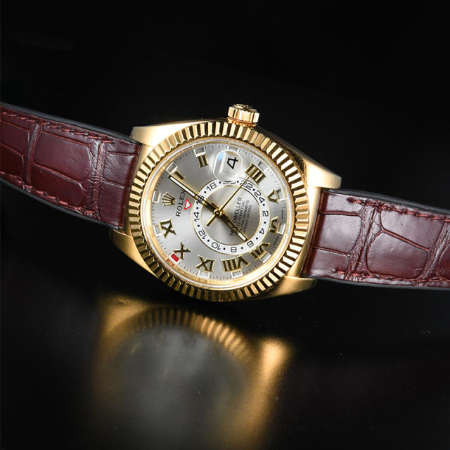 【Quick release spring bar】Premium Alligator with Rubber Strap For All Watches 19.20.21.22.23mm