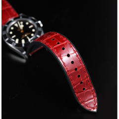 【Quick release spring bar】Premium Alligator with Rubber Strap For All Watches 19.20.21.22.23mm