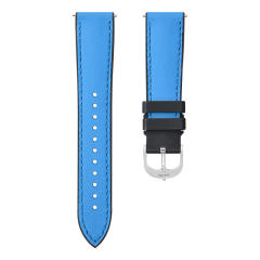 【Quick release spring bar】Premium Napa Leather with Rubber Strap For All Watches 19.20.21.22.23mm