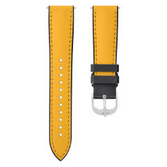 【Quick release spring bar】Premium Napa Leather with Rubber Strap For All Watches 19.20.21.22.23mm