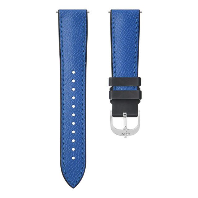 【Quick release spring bar】Premium Epsom Leather with Rubber Strap For All Watches 19.20.21.22.23mm