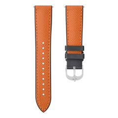 【Quick release spring bar】Premium Epsom Leather with Rubber Strap For All Watches 19.20.21.22.23mm