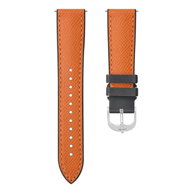 【Quick release spring bar】Premium Epsom Leather with Rubber Strap For All Watches 19.20.21.22.23mm