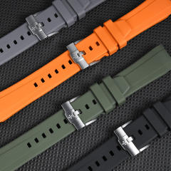 Rubber Strap For Tufor Black Bay Silver Case 39mm M79010