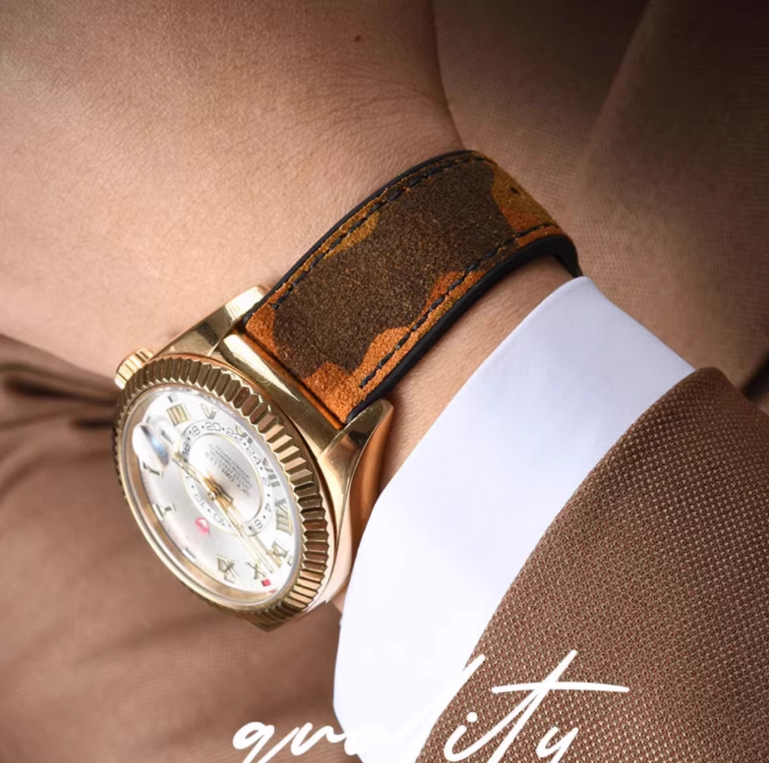 Italian suede leather and rubber with our tang buckle