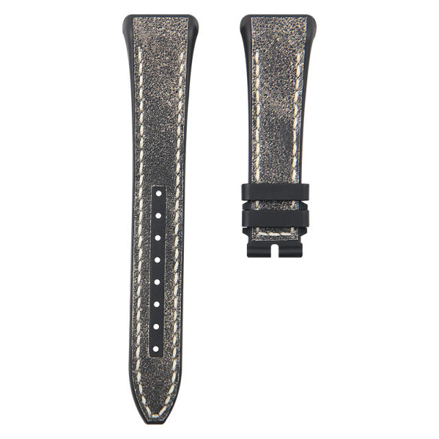 Leather/Rubber strap for Franck Muller V32 Woman