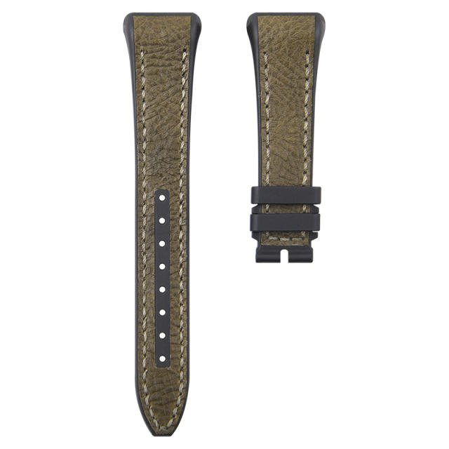 Leather/Rubber strap for Franck Muller V32 Woman
