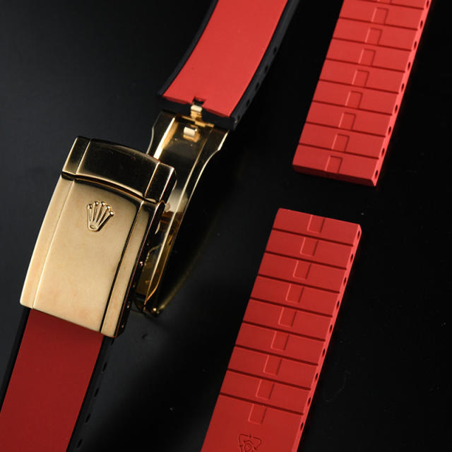 Rubber strap for Rolex Sky-Dweller on Leather strap 326135/326138/326139/326935