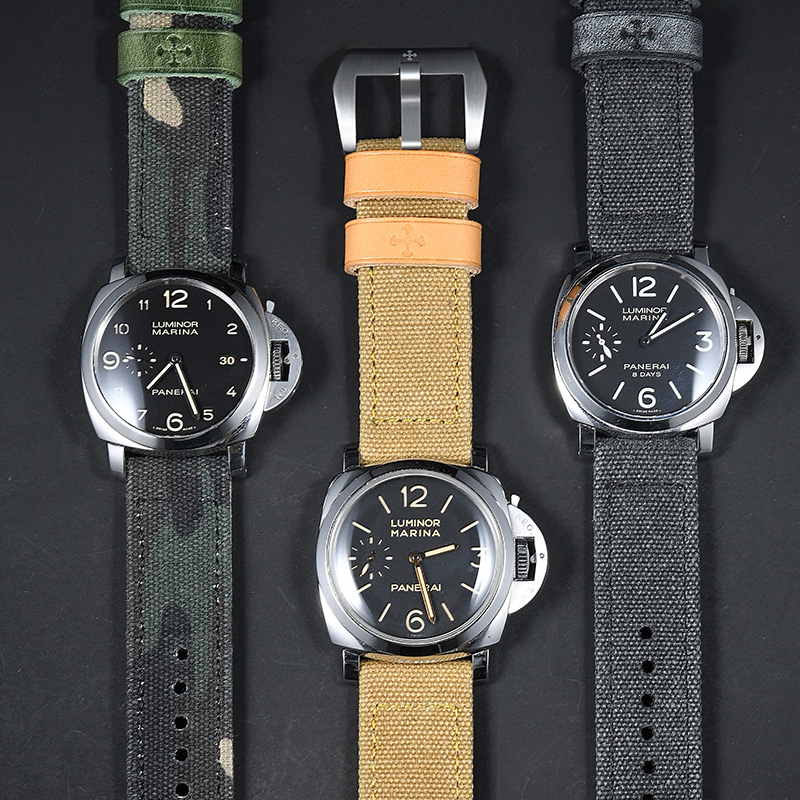 VAGENARI Handmade Cotton Canvas Strap for Panerai 40/42/44/47mm
