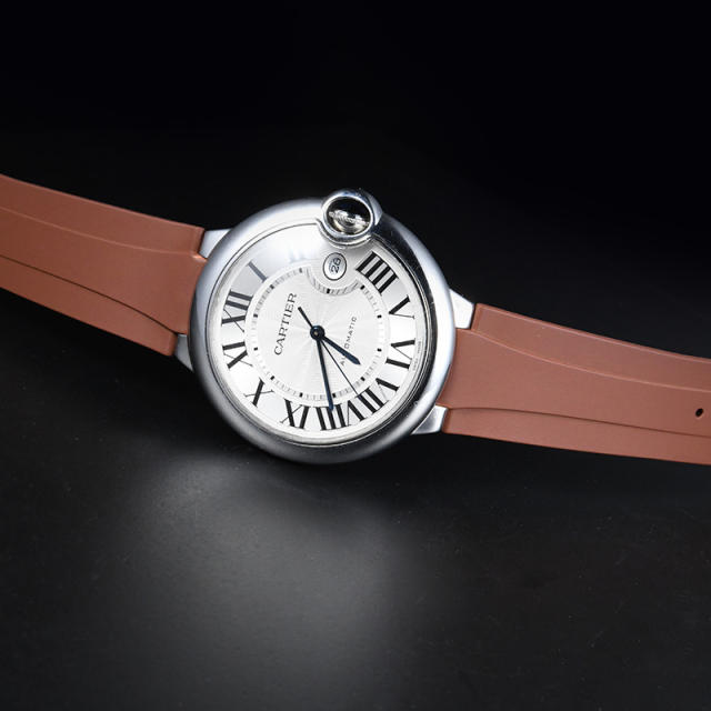 Rubber strap for Cartier Ballon Bleu 42mm