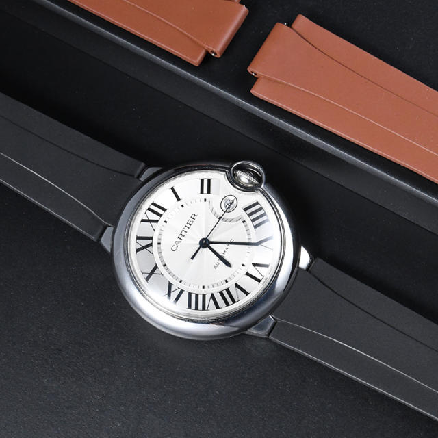 Rubber strap for Cartier Ballon Bleu 42mm