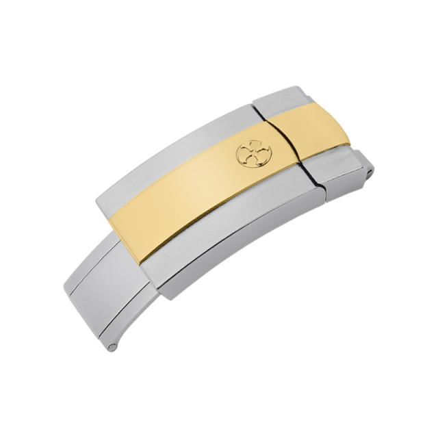 【Custom Design + 22K YG Two Tone Endlink】Rubber Strap For Rolex Sky-Dweller 42mm ref.336933