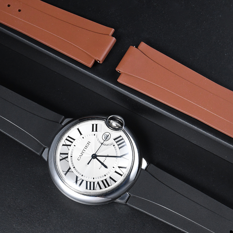 Rubber strap for Cartier Ballon Bleu 42mm