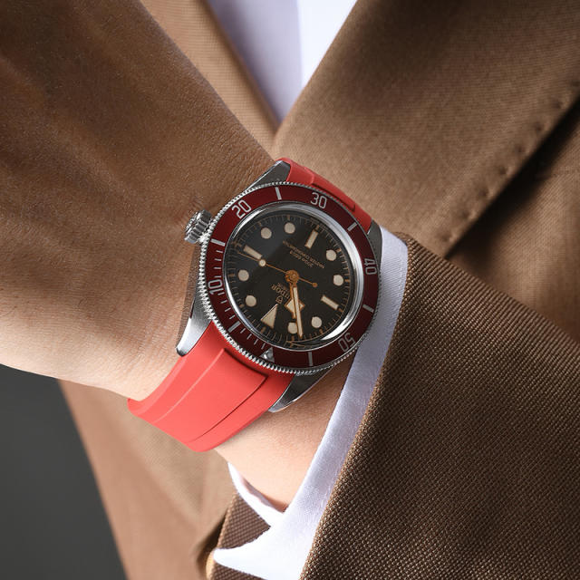 Rubber strap for Tudor New Black Bay 41mm M7941A1AORU